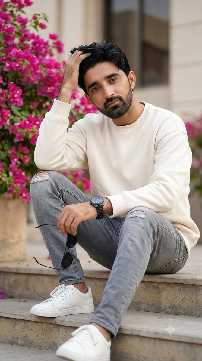Photorealistic Casual Outdoor Portrait