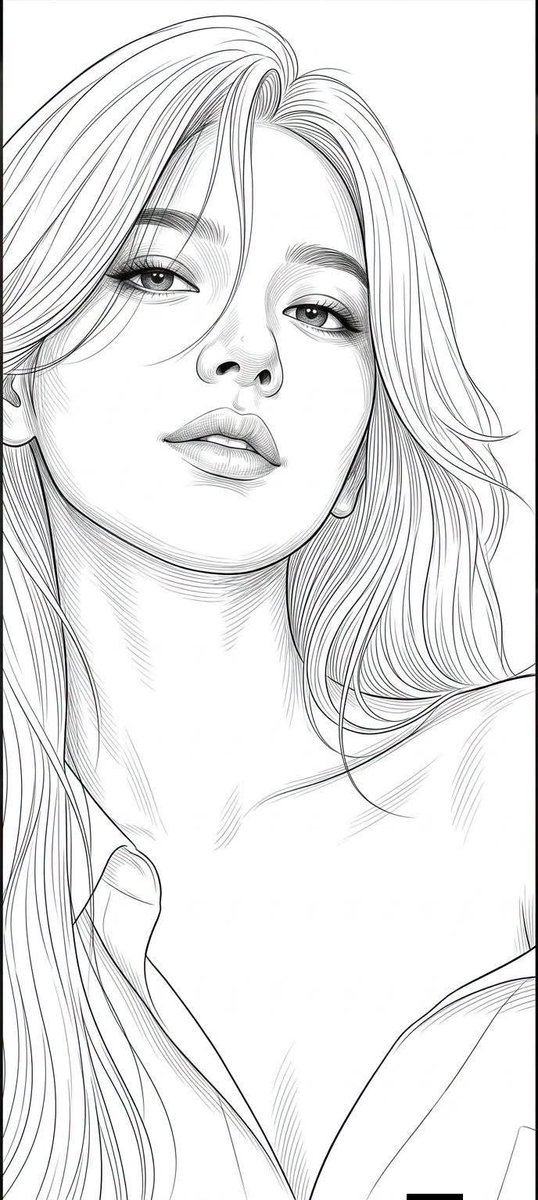Profile / Avatar - Elegant Pencil Portrait of Young Woman - Image 2