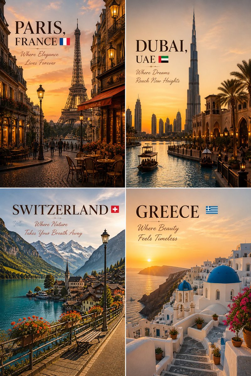 Luxury Travel Poster Grid