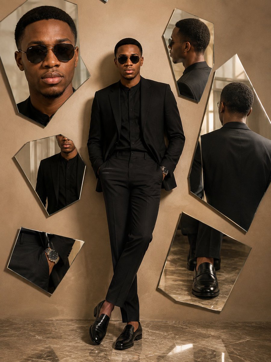 Luxury Mirror Fragment Fashion Portrait
