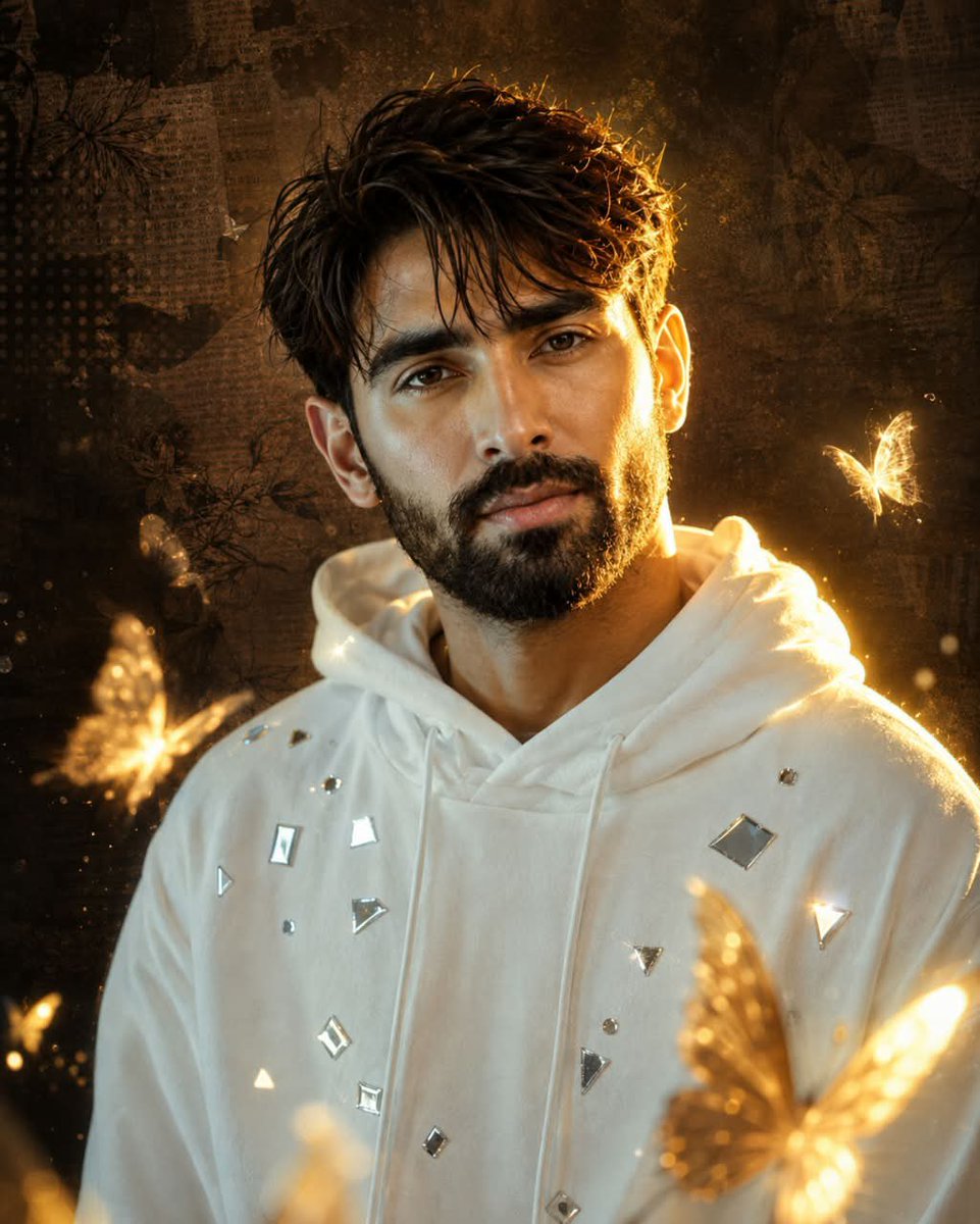 Golden Butterfly Glamour Portrait