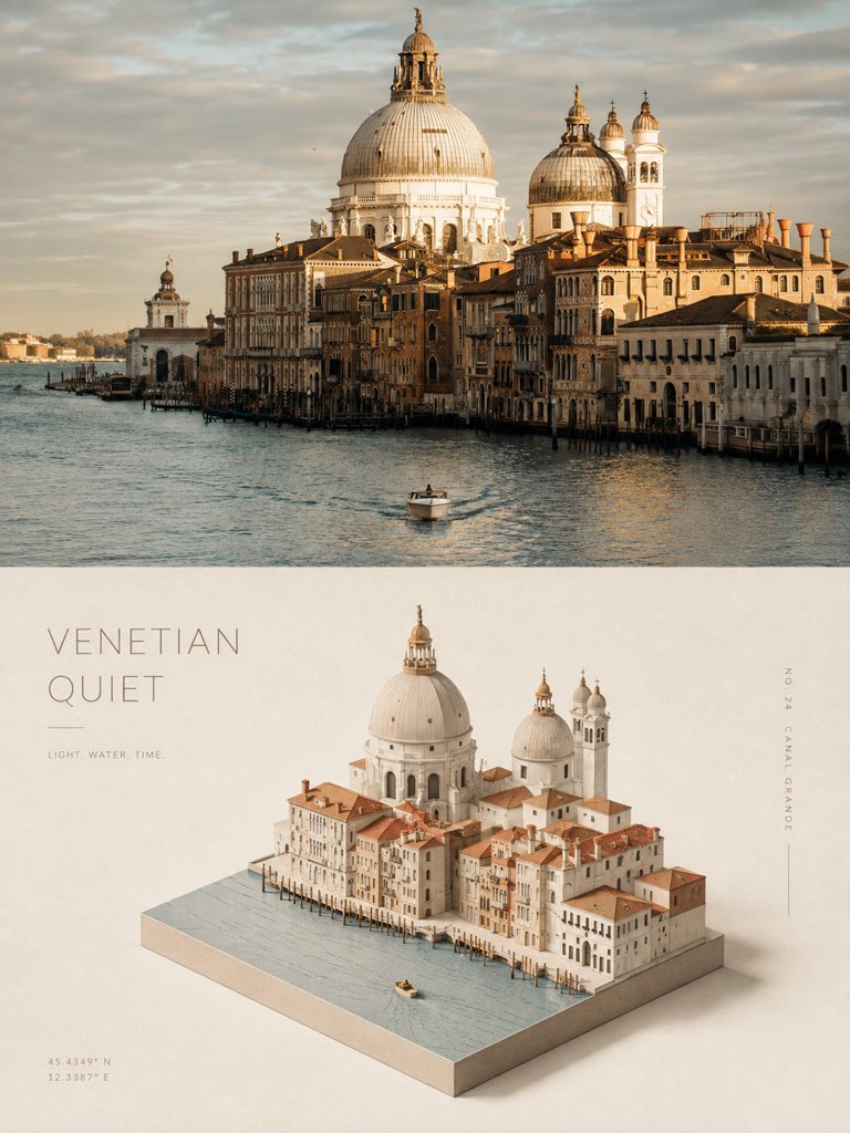 Isometric Cathedral Travel Poster reference image 1