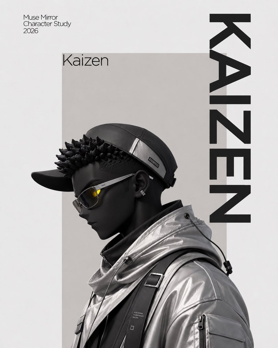 Game Asset - Monochrome Anime Streetwear Brand Poster - Image 2