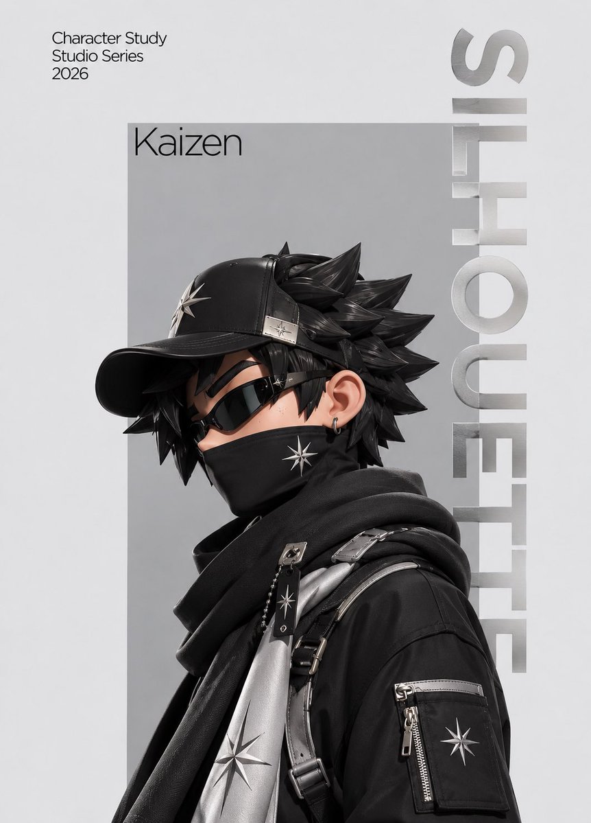 Monochrome Anime Streetwear Brand Poster