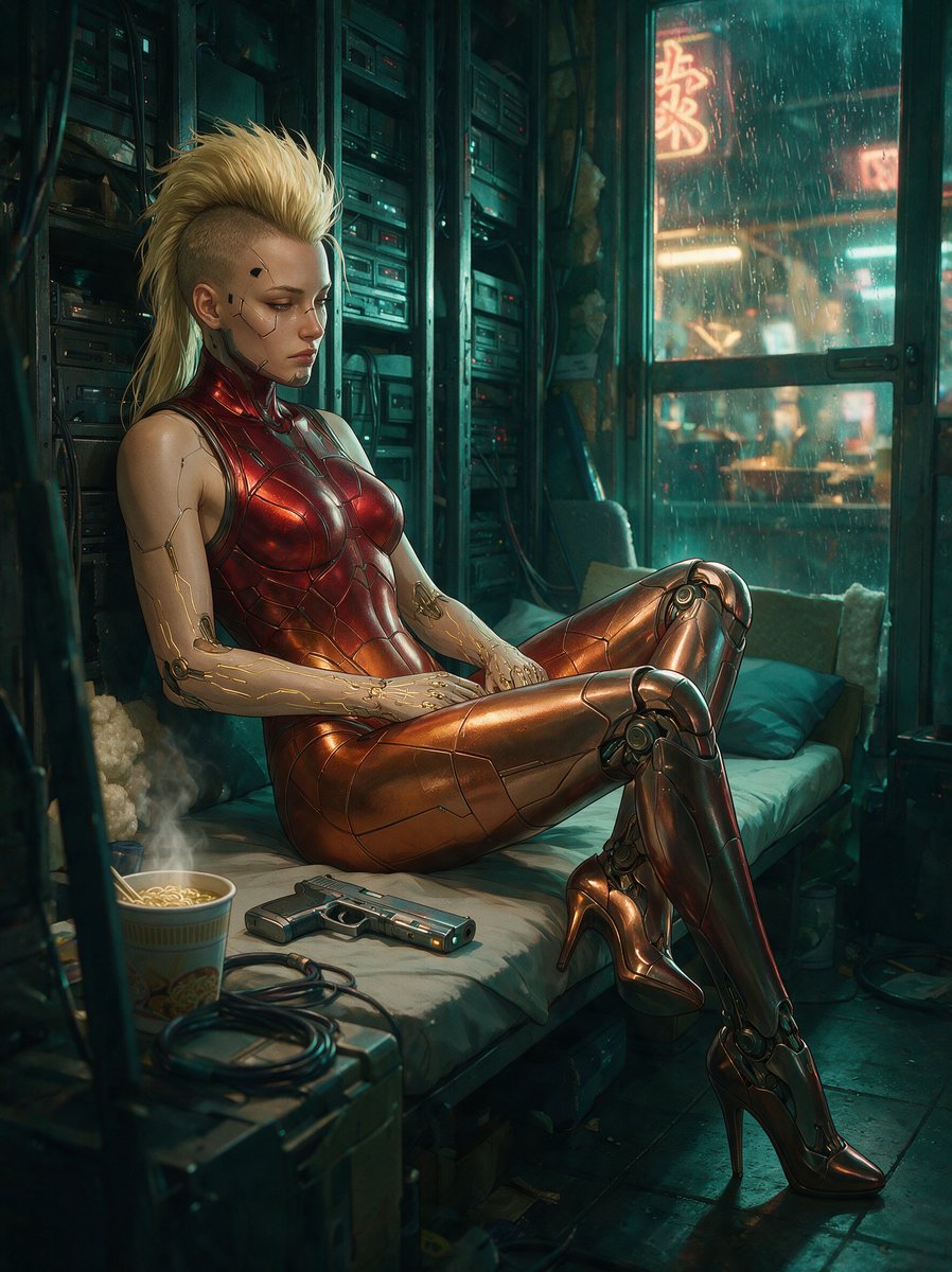 Comic / Storyboard - Cyberpunk Netrunner Hideout Portrait - Image 2