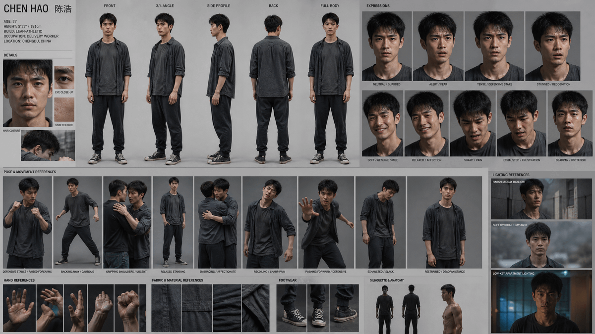 Realistic Chen Hao Character Sheet