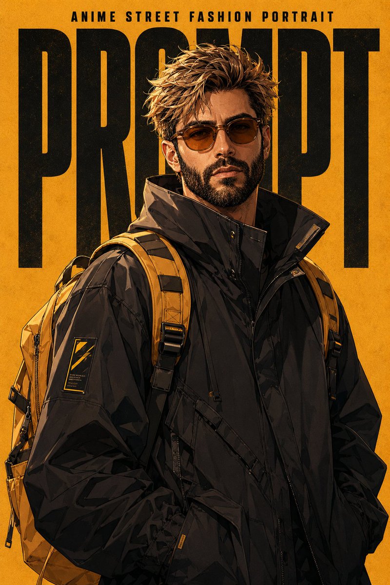 Anime Street Fashion Portrait Poster