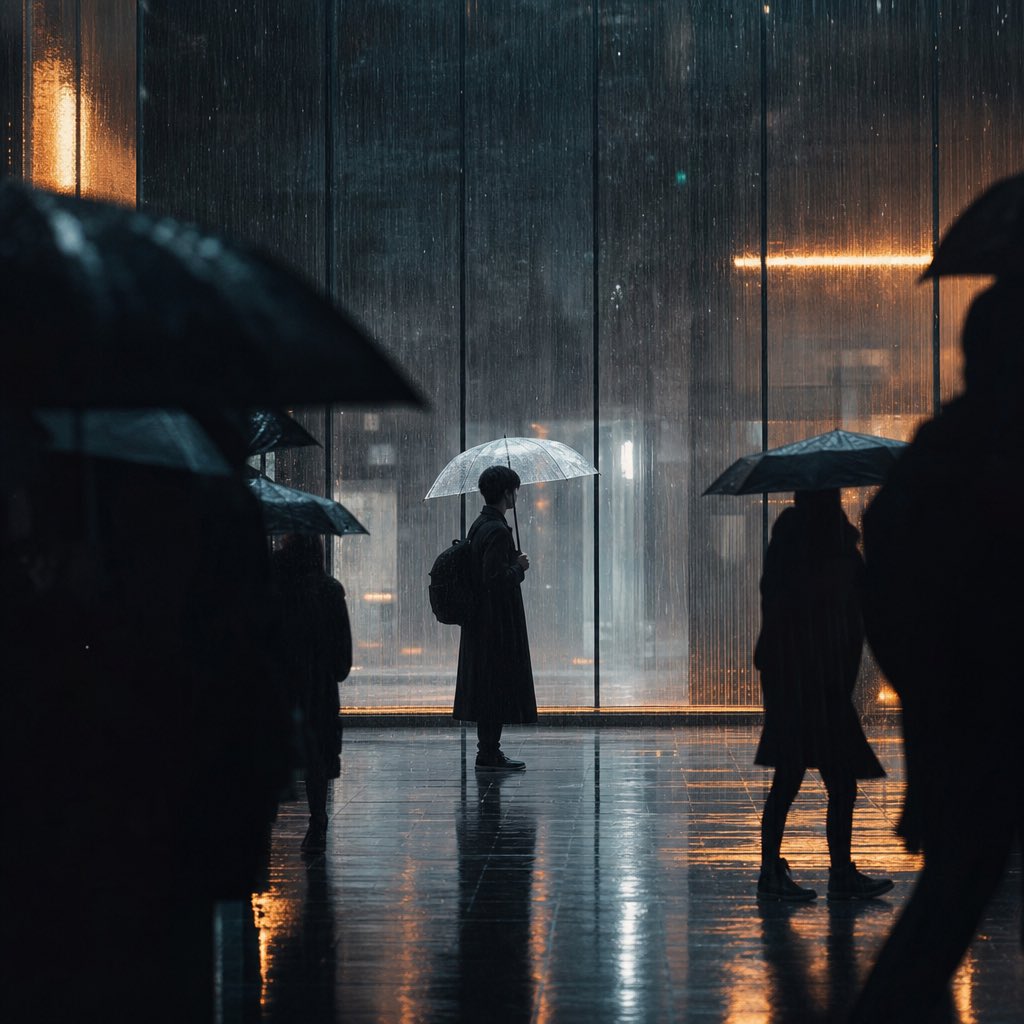 Cinematic Rainy City Street Photography