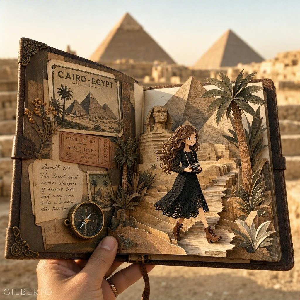 3D Paper Craft Travel Journal
