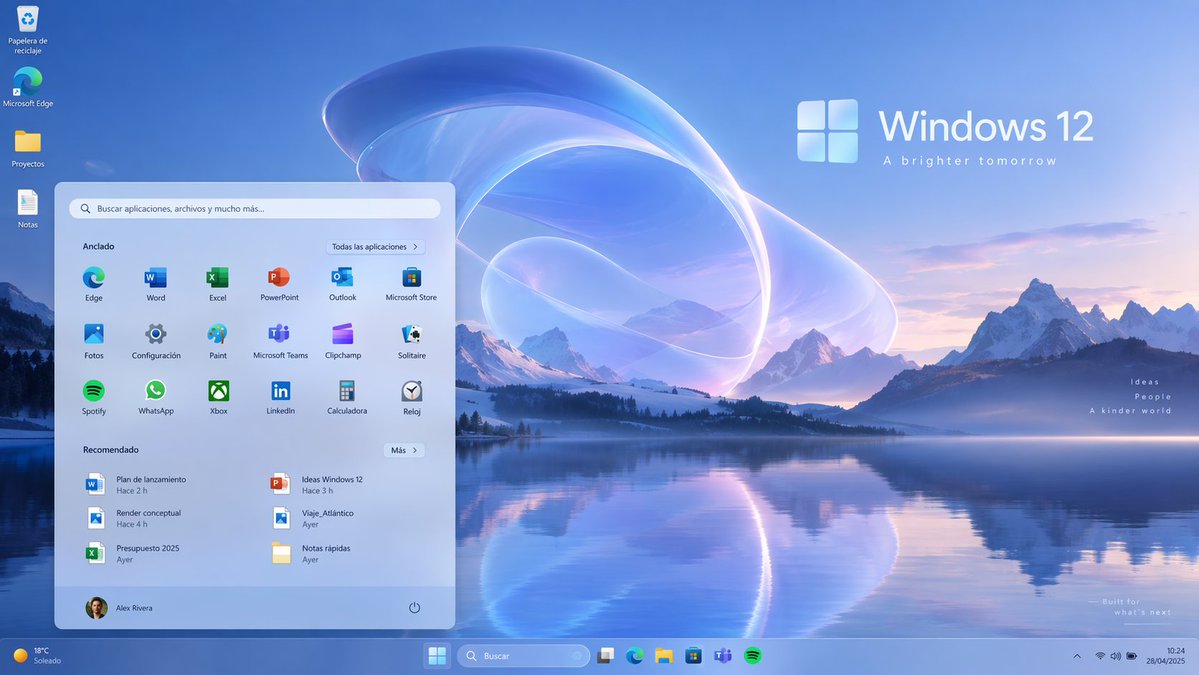 Windows 12 Official UI Mockup
