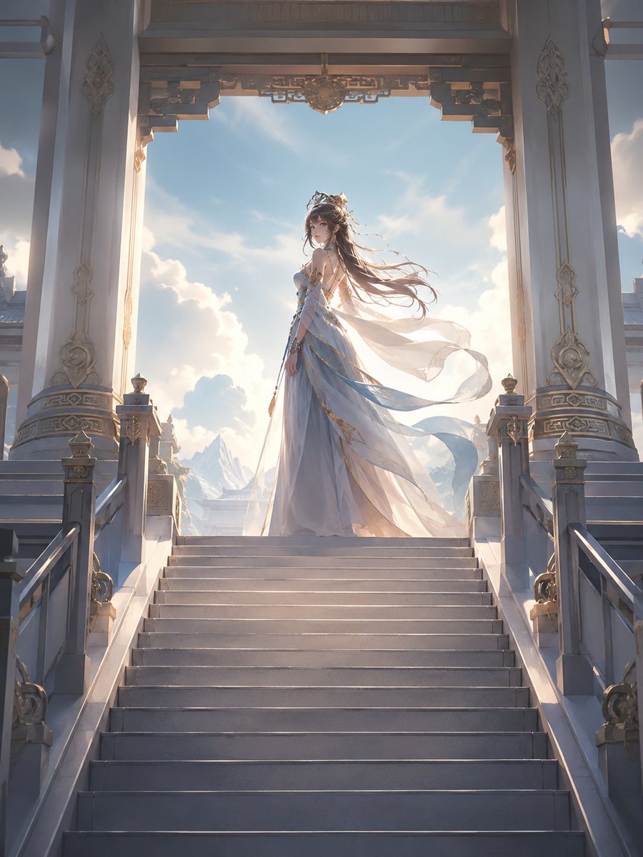 Fantasy Princess Temple Staircase