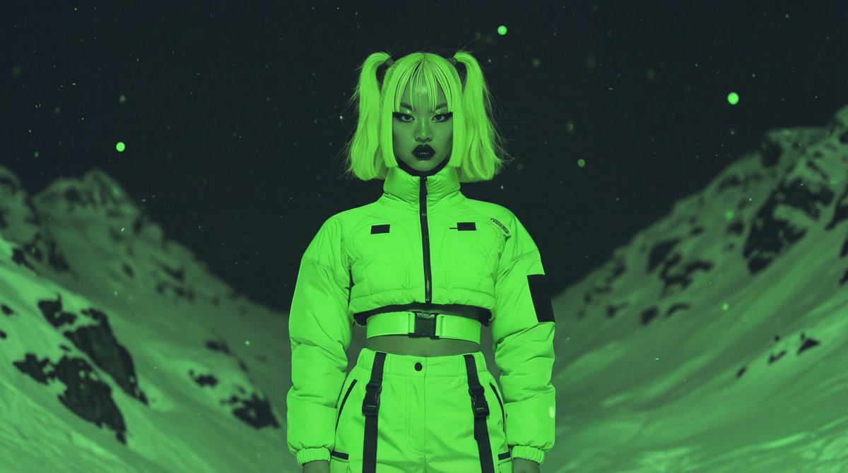 Neon Cyberpunk Alpine Portrait
