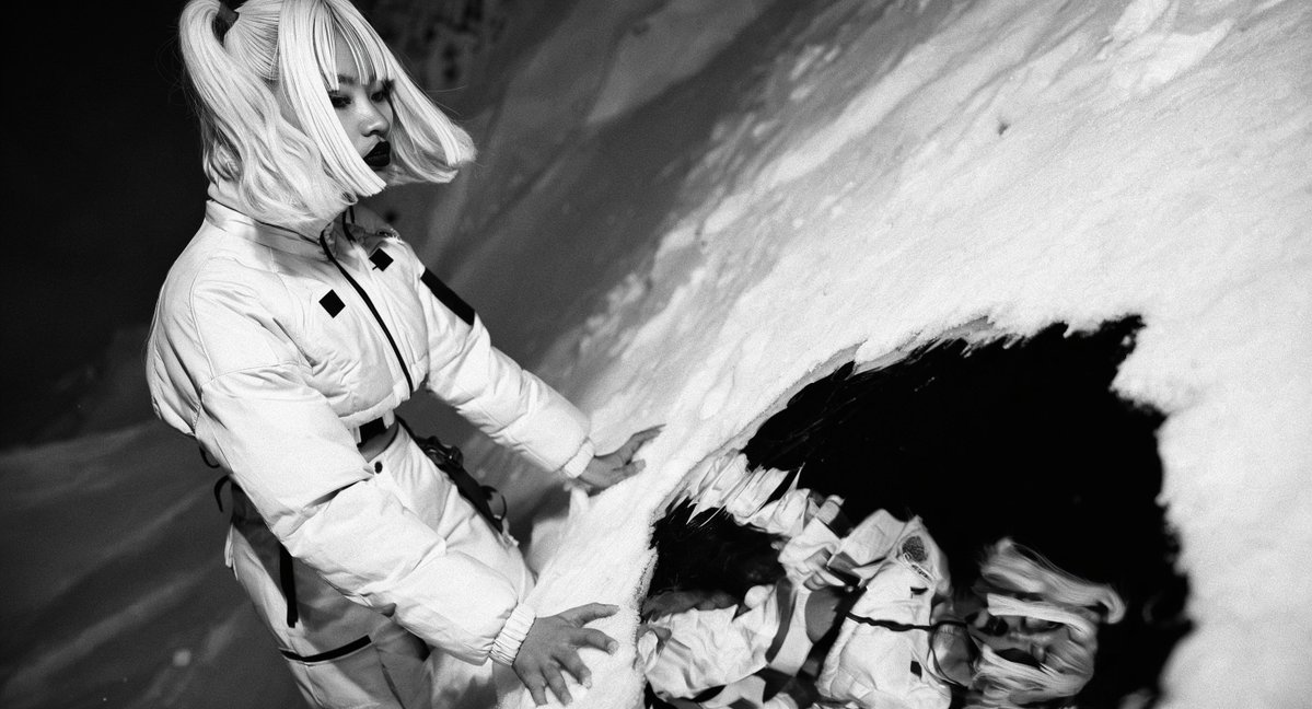 Monochrome Arctic Fashion Crevasse
