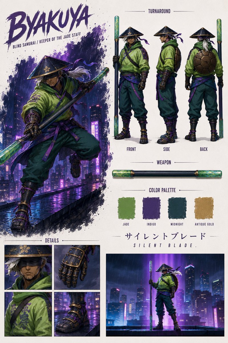 Byakuya Cyberpunk Samurai Character Sheet