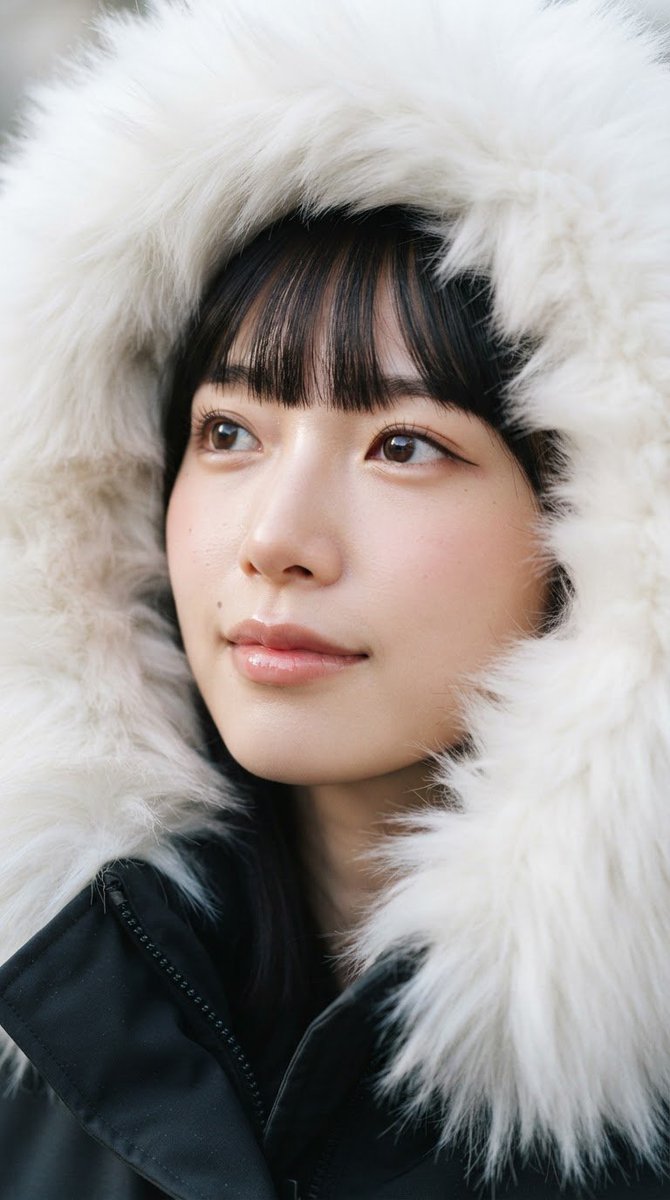 Faux Fur Hood Beauty Portrait 2