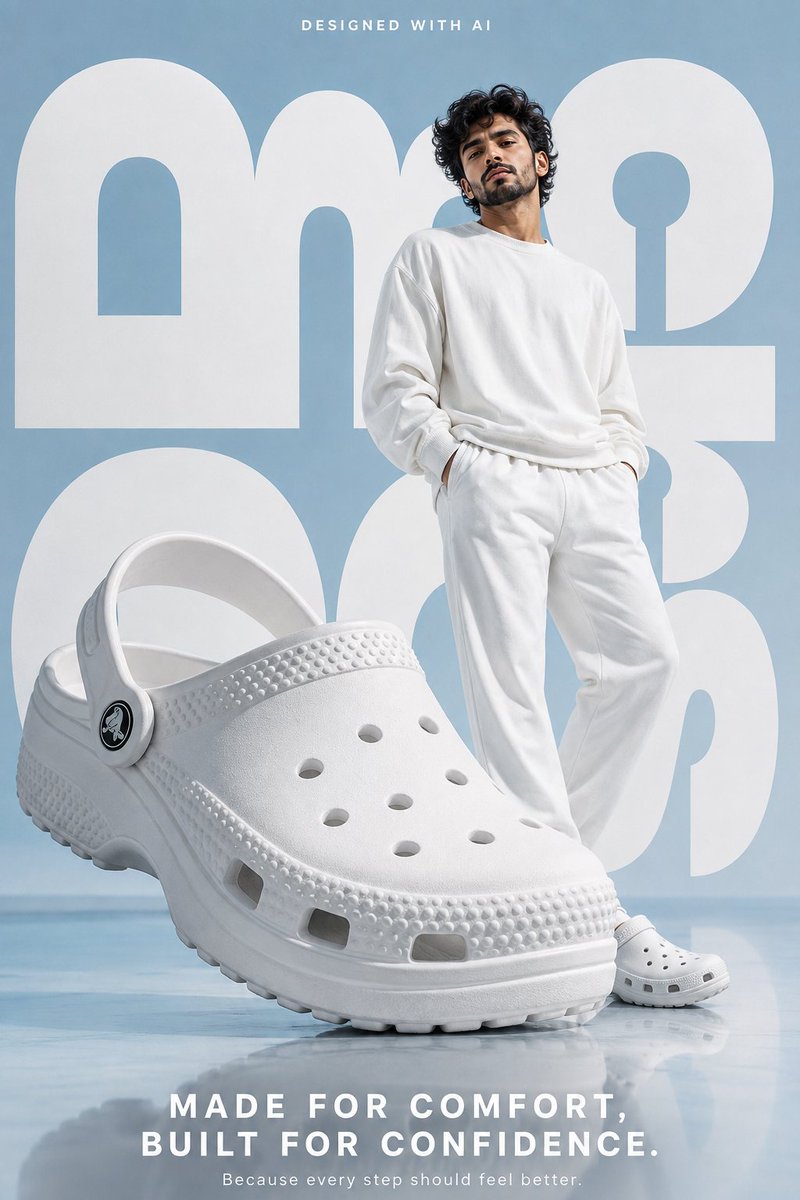High-End Fashion Clog Advertising Poster