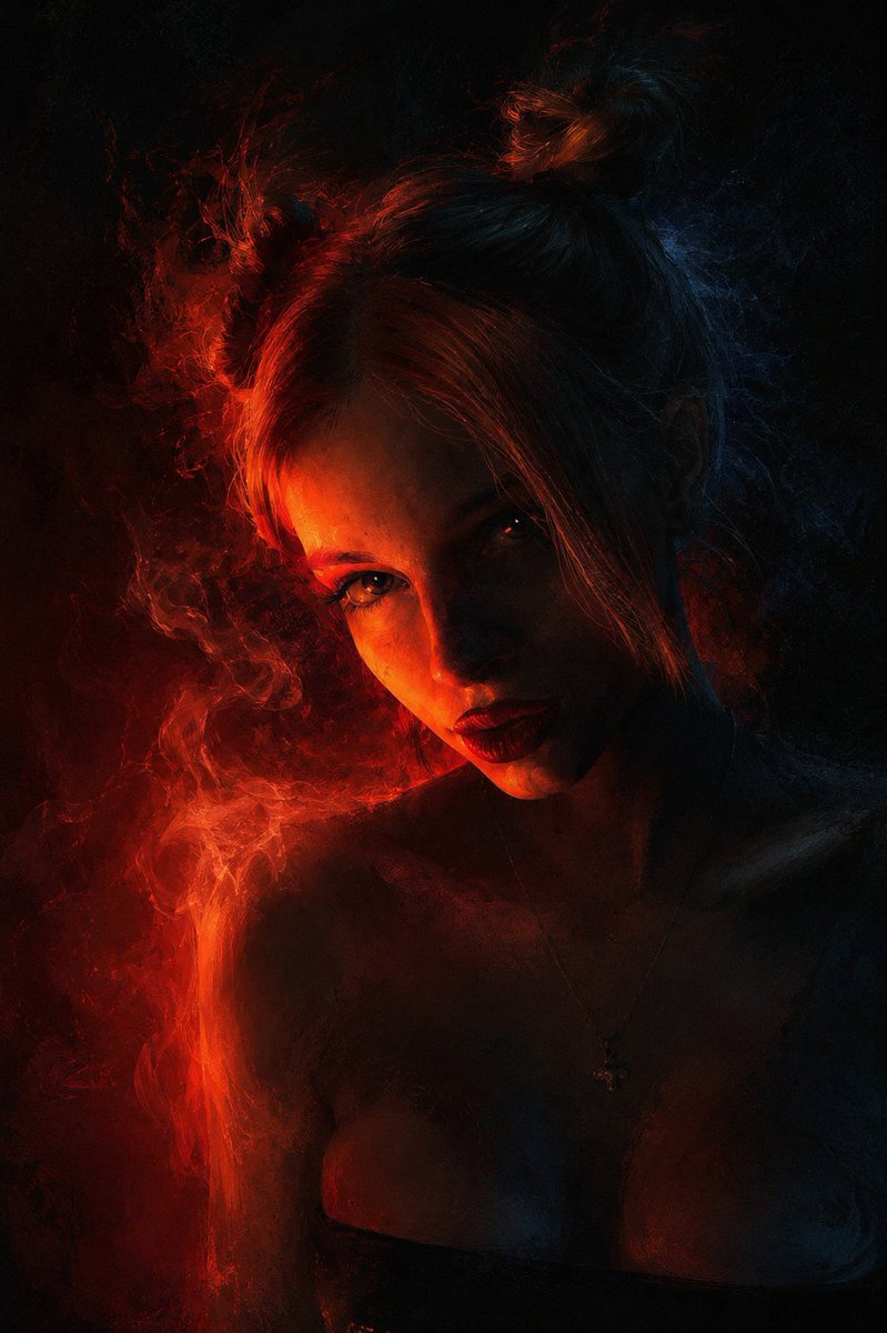 Chiaroscuro Conceptual Portrait Painting