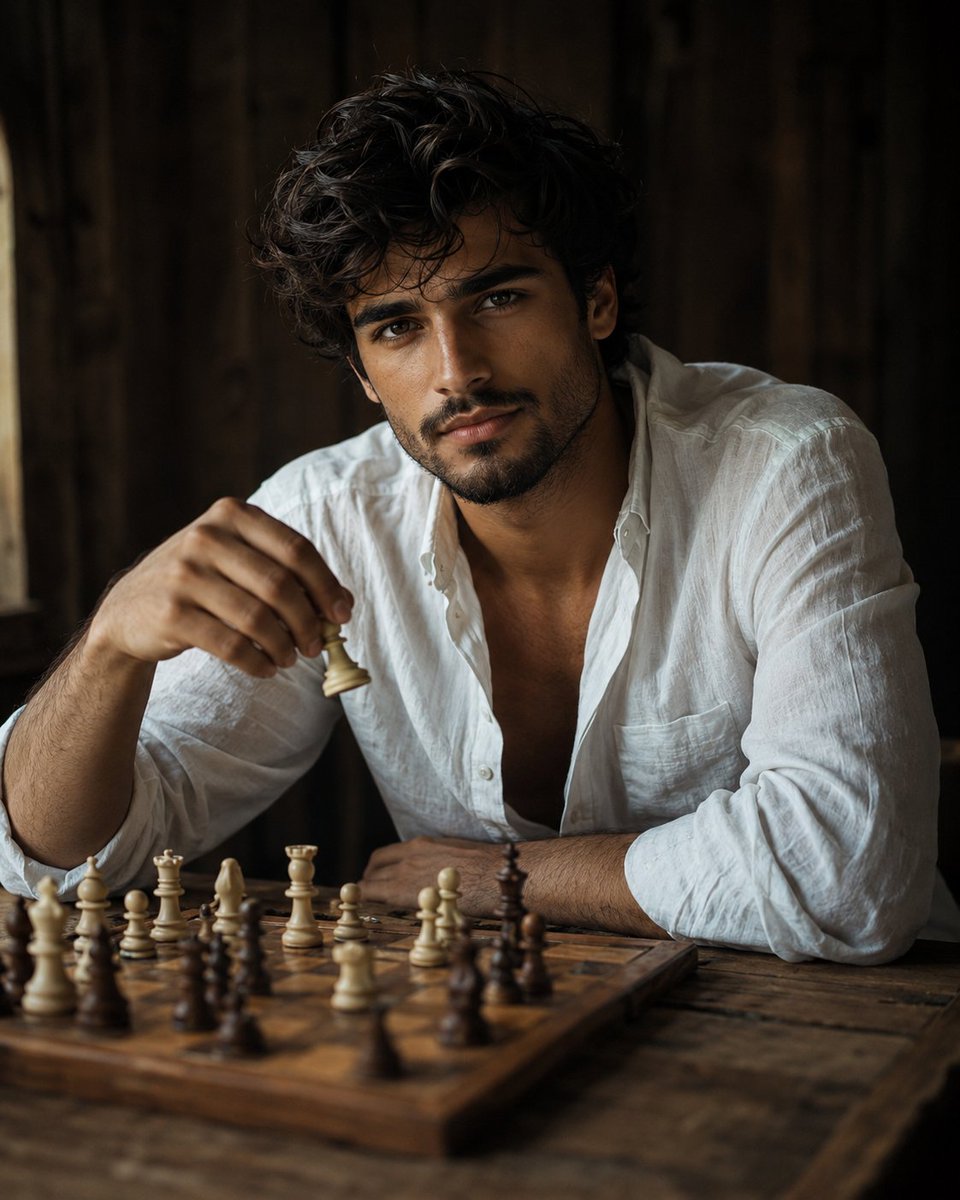 Cinematic Chess Player Portrait