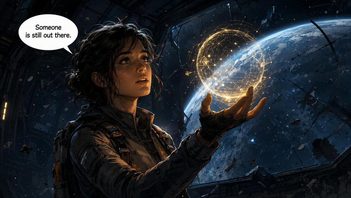 Sci-Fi Comic Panel Illustration