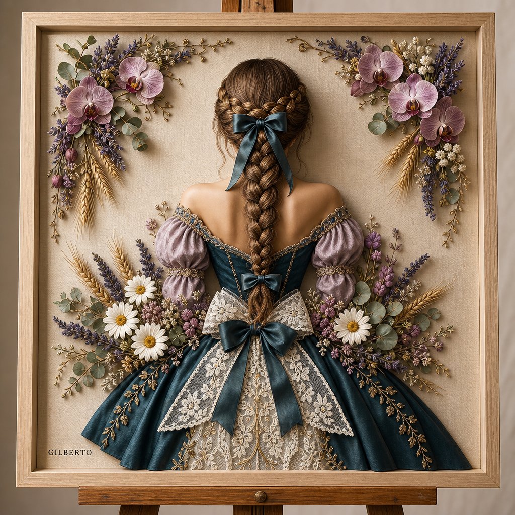3D Bas-Relief Mixed-Media Art