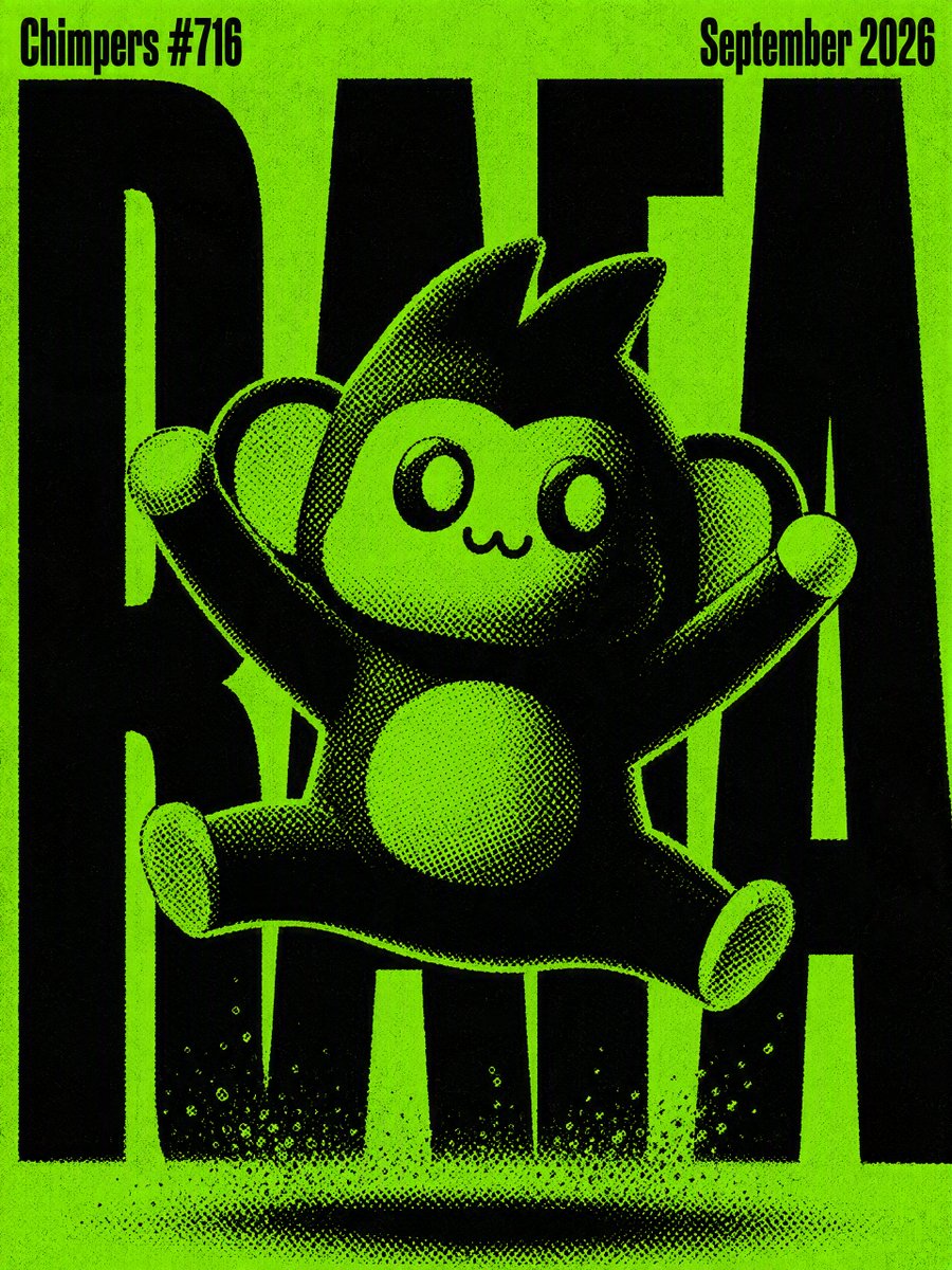 Two-Tone Halftone Character Poster