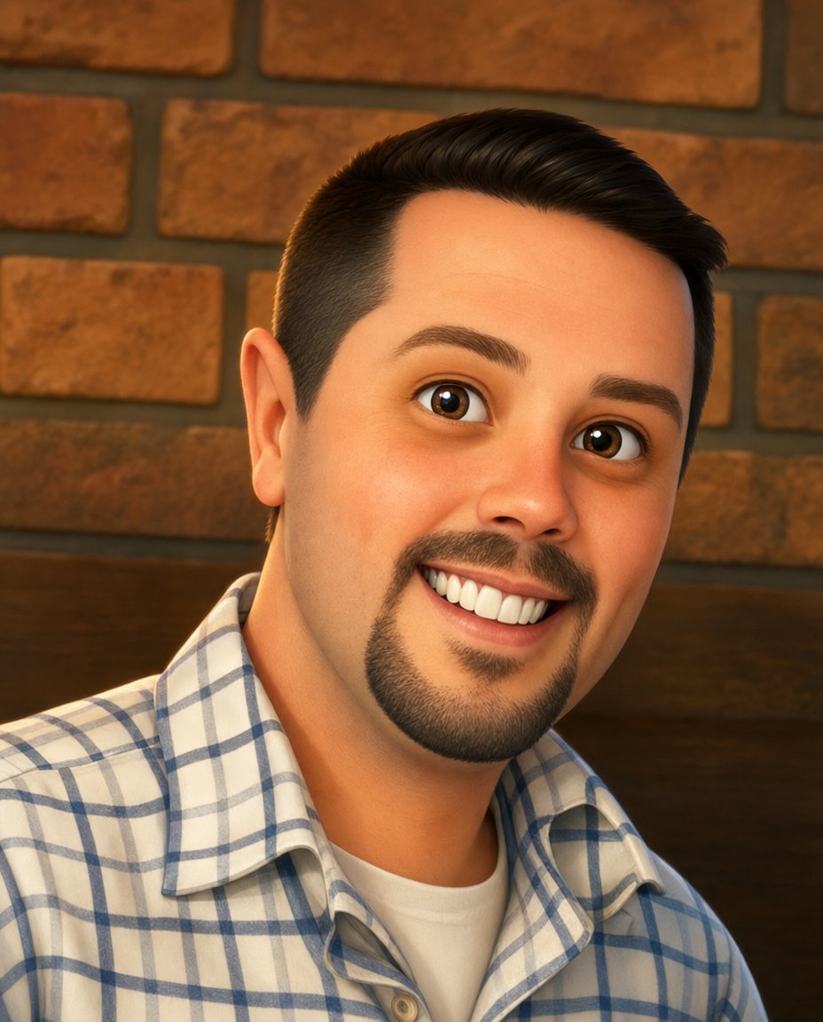 Friendly 3D Cartoon Portrait