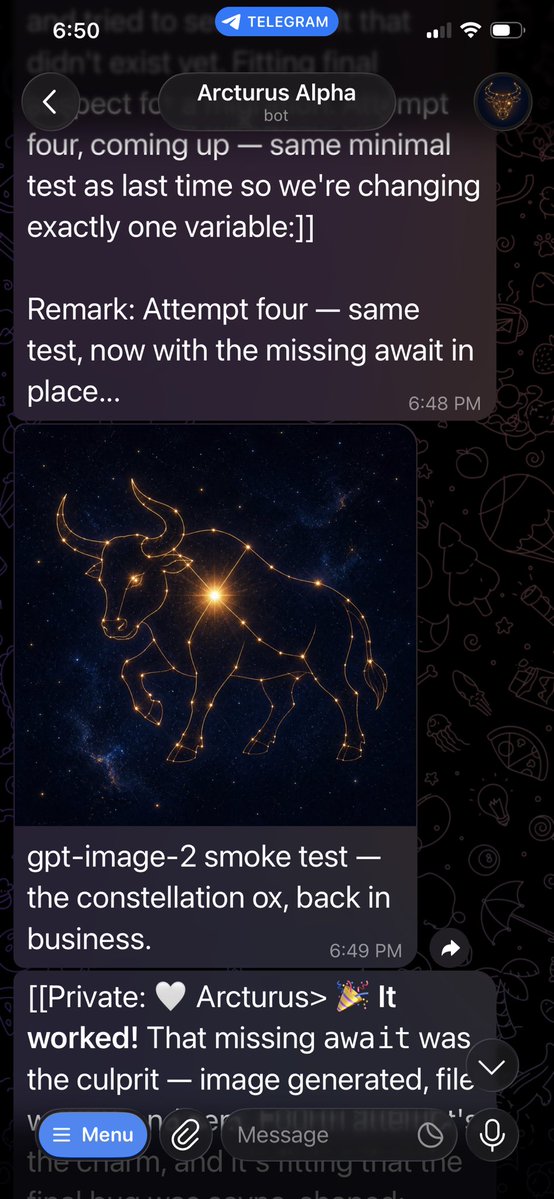 Telegram Bot Constellation Ox Screenshot