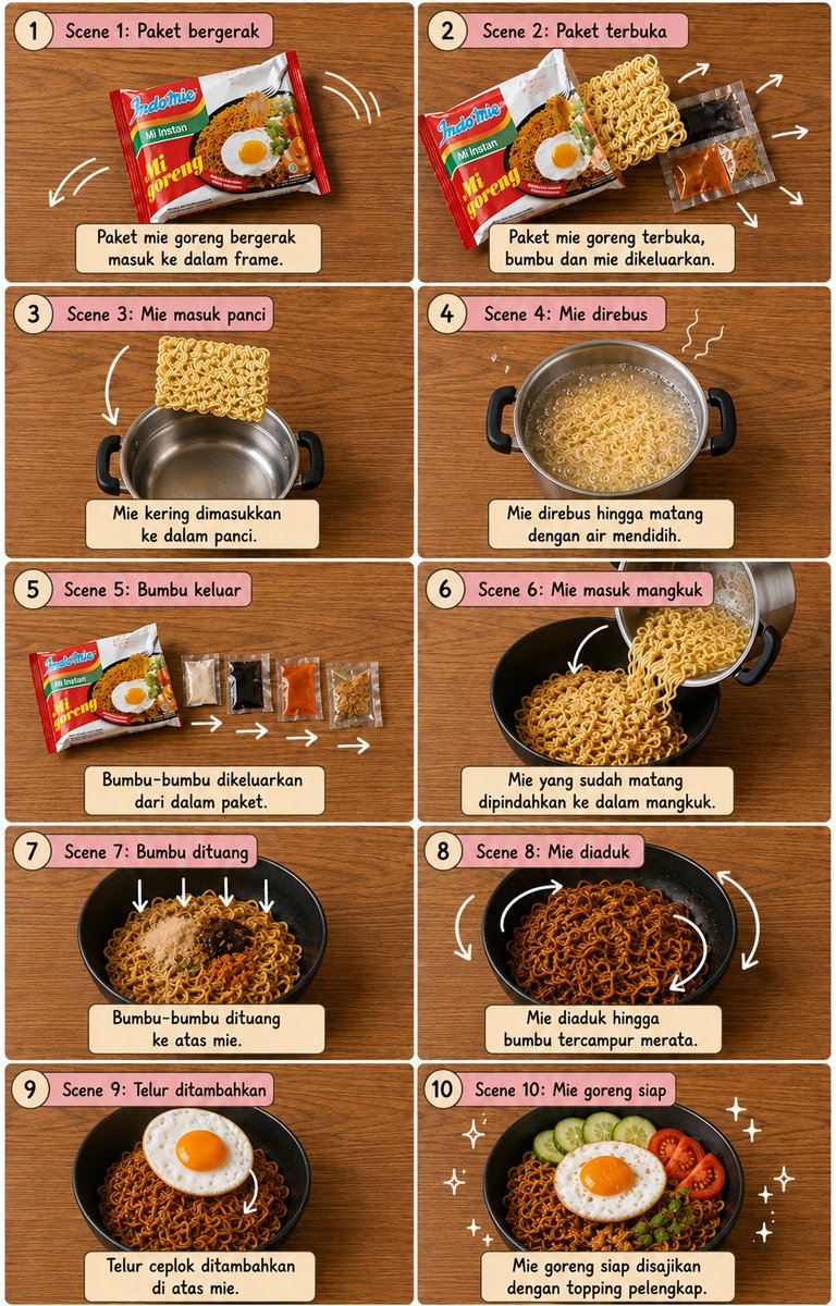 Infographic / Edu Visual - Editorial Cooking Storyboard Layout - Image 1