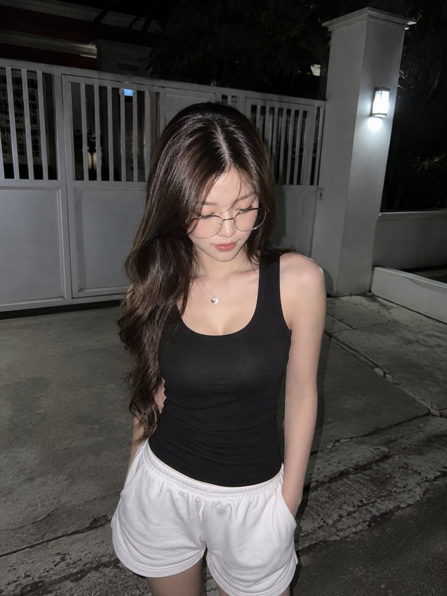 Night Driveway Candid Flash Portrait