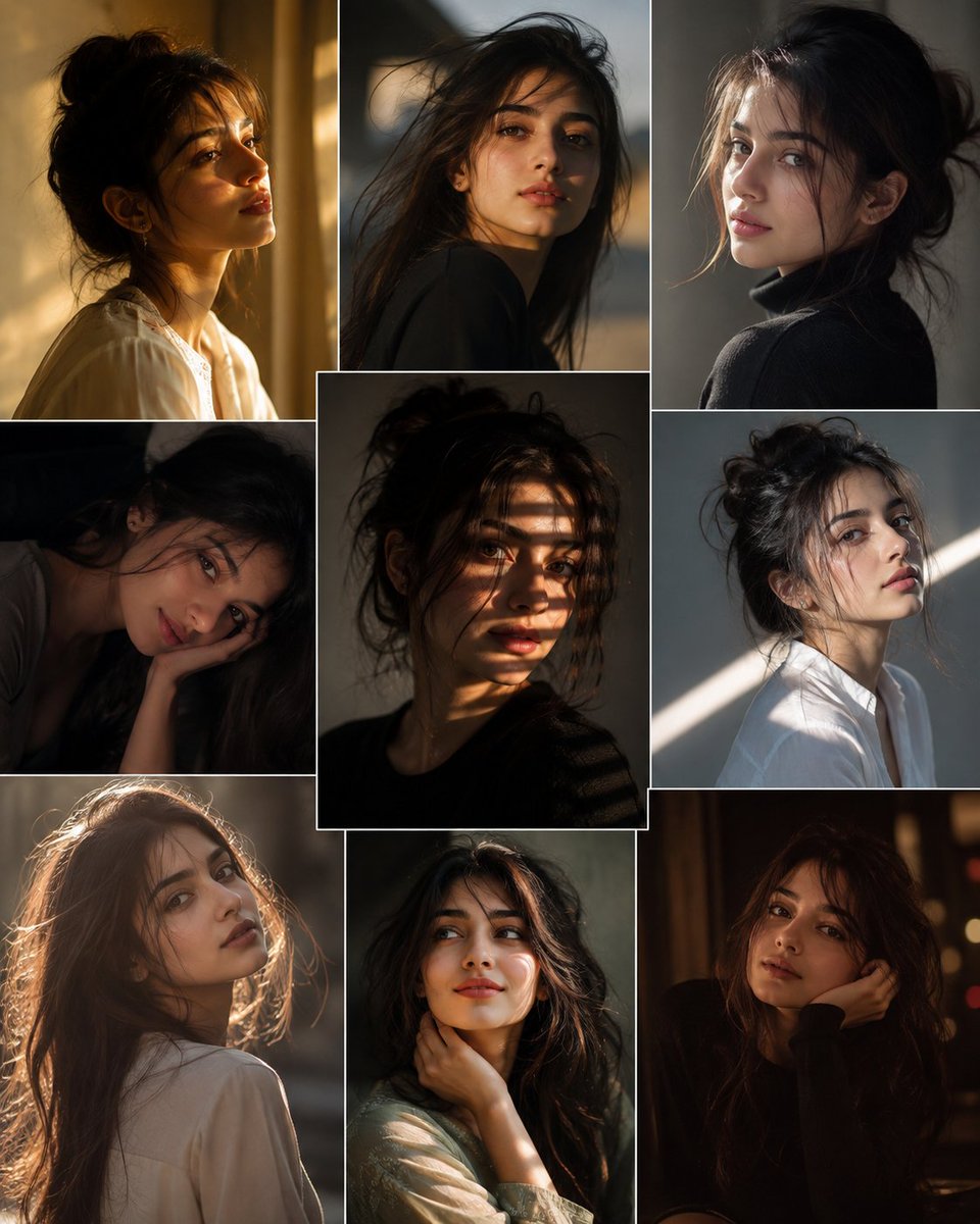 Moody Cinematic Portrait Collage
