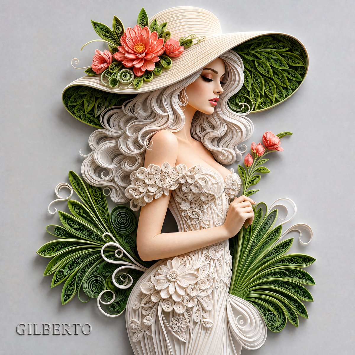 3D Paper Quilling Relief Artwork