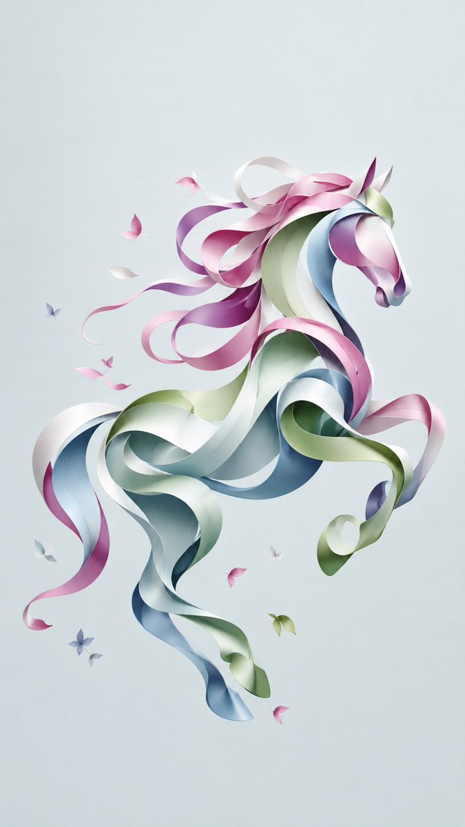 Elegant Abstract Ribbon Illustration Prompt
