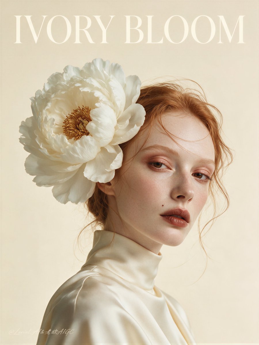 Ivory Bloom Luxury Fashion Poster