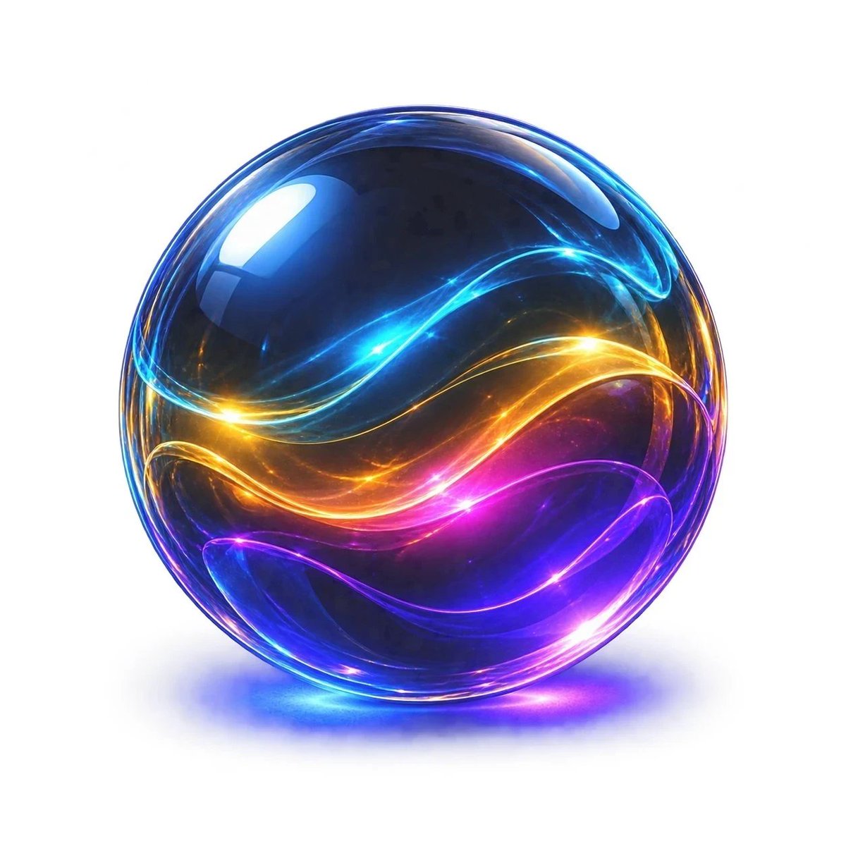 Neon Glass Energy Orb