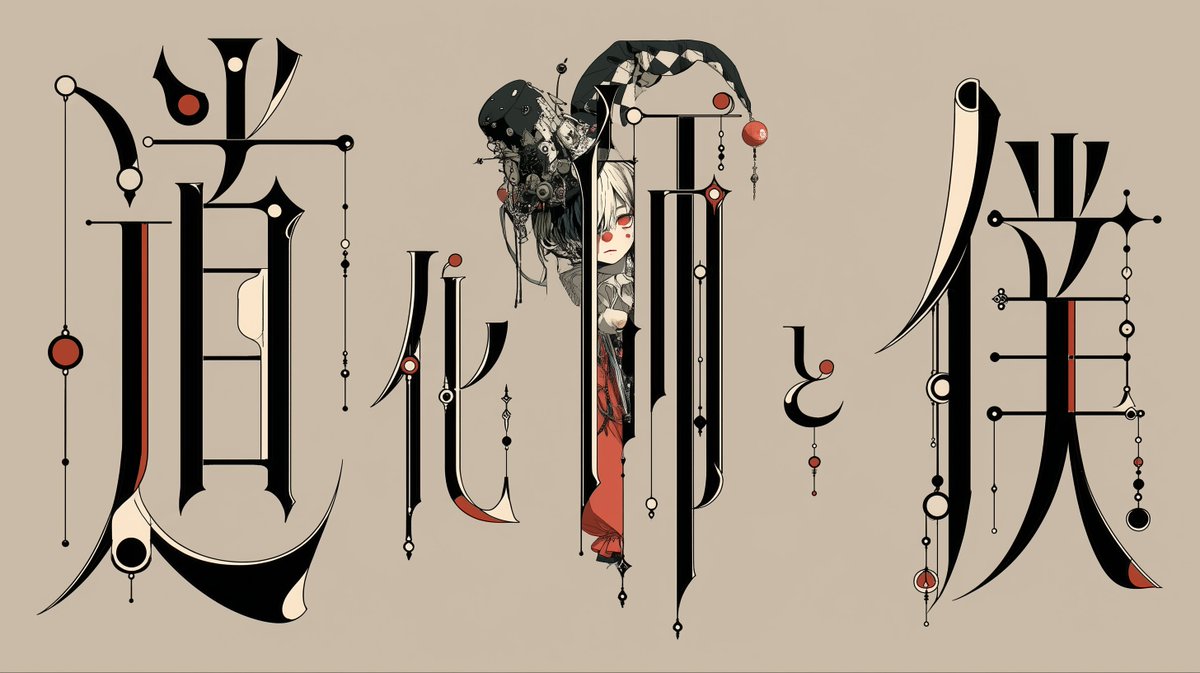 Gothic Calligraphy Clown Poster