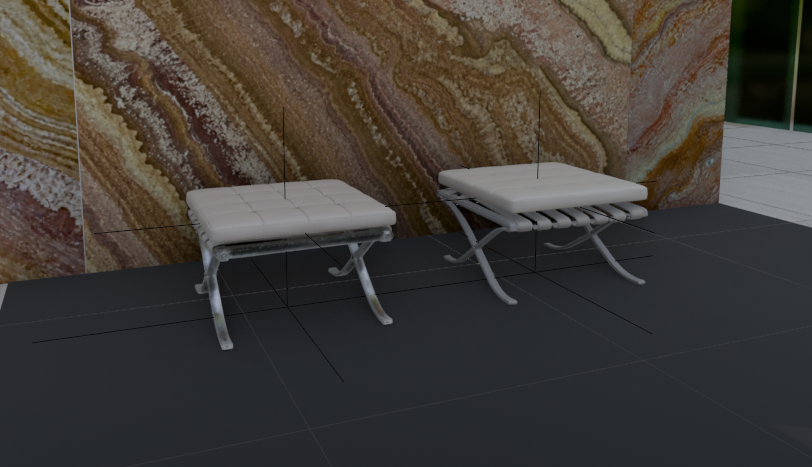 3D Footstool Mesh Comparison
