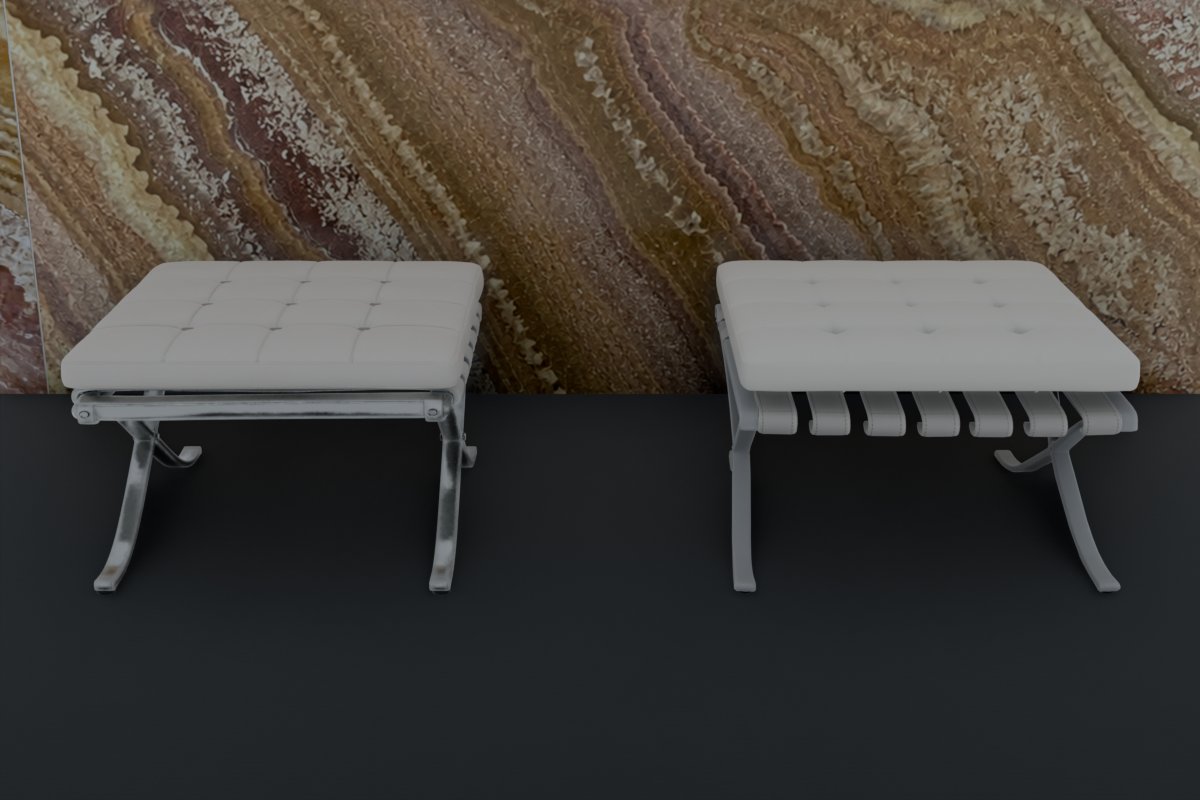 E-commerce Main Image - 3D Footstool Mesh Comparison - Image 2