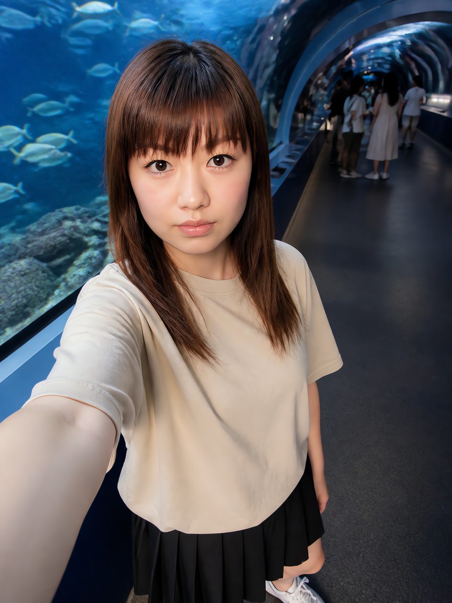 Aquarium Tunnel Selfie Photography