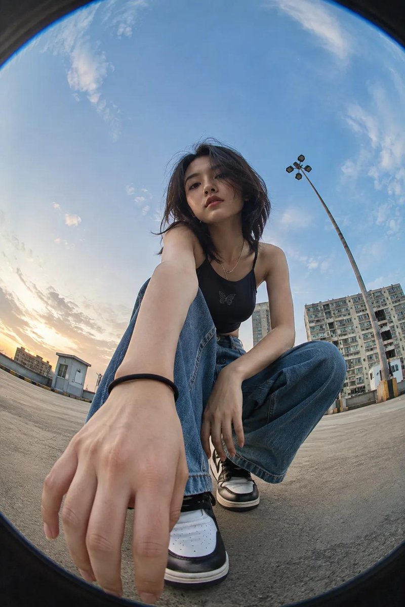 Low Angle Fisheye Portrait