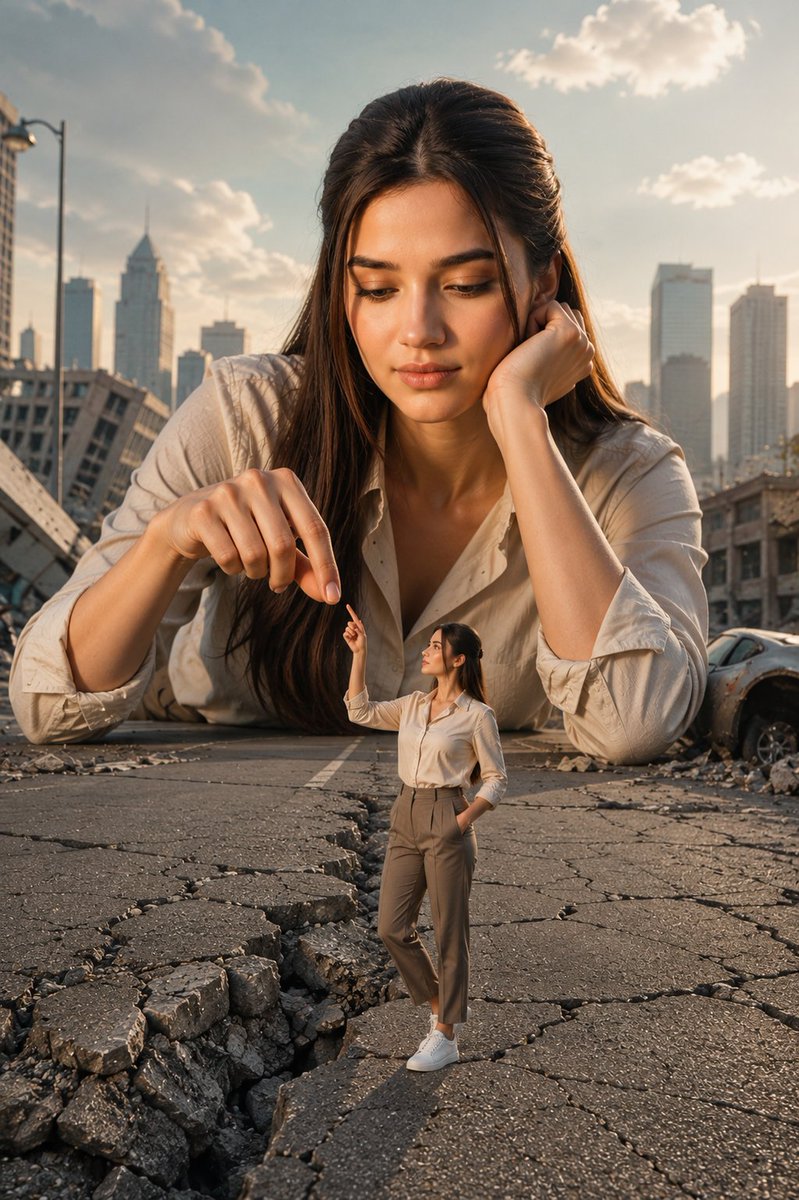 Product Marketing - Giant Woman Breaking Through Wall example image 2