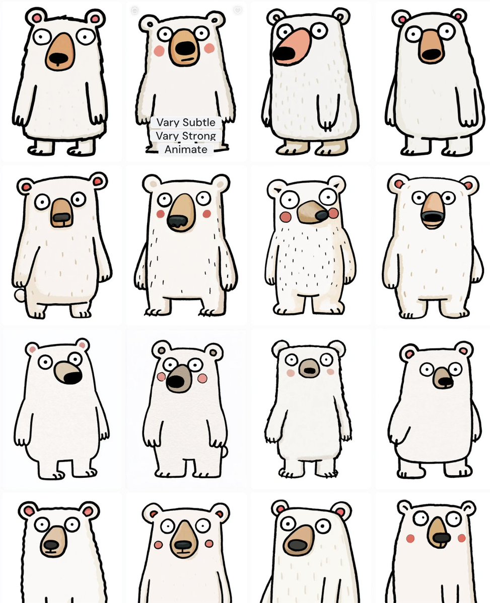 Polar Bear Mascot Variation Sheet
