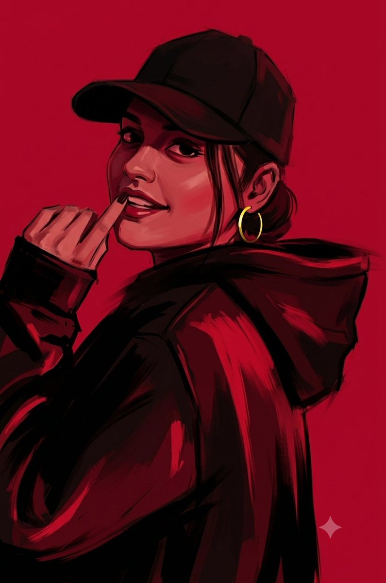 Ruby Red Hip-Hop Illustration