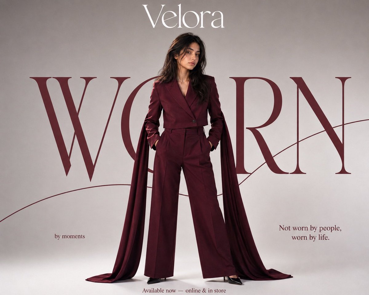 Burgundy Editorial Fashion Portrait