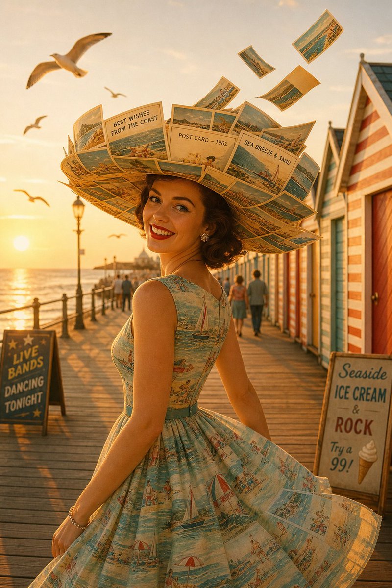 Retro 1960s Seaside Fashion Photography