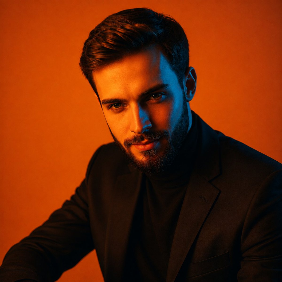 Profile / Avatar - Cinematic Male Editorial Studio Portrait example image 3