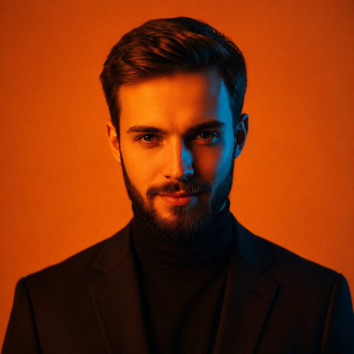 Cinematic Male Editorial Studio Portrait