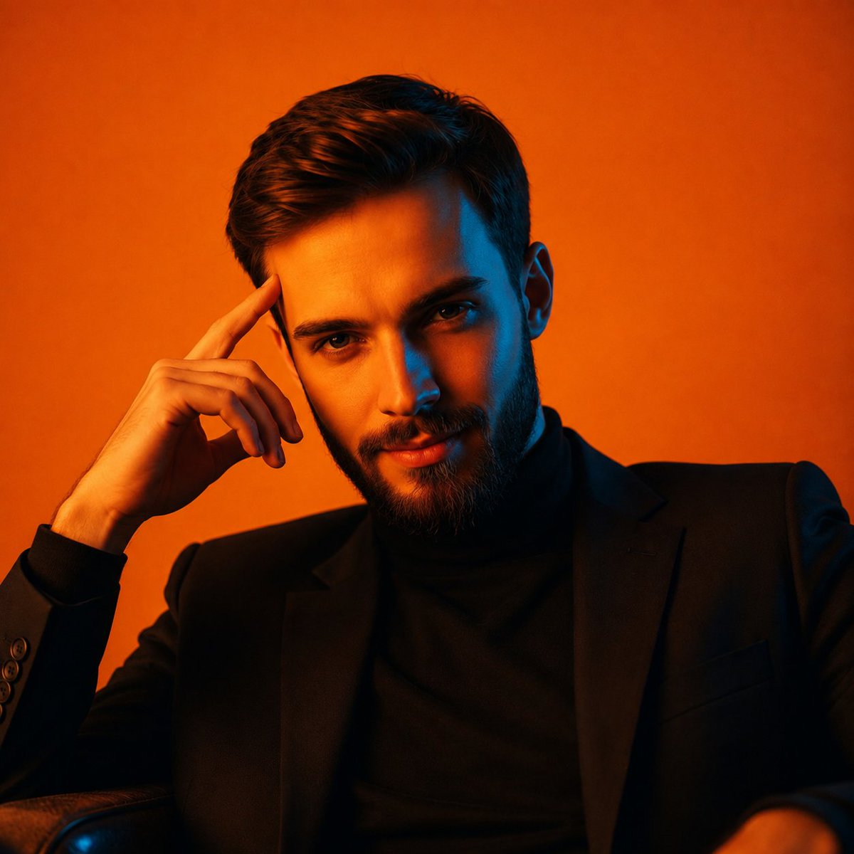 Profile / Avatar - Cinematic Male Editorial Studio Portrait example image 2