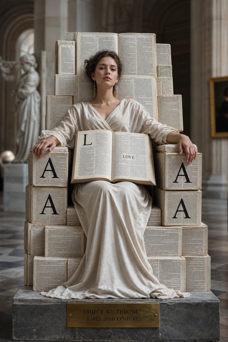 Monolithic Dictionary Page Throne Art Photography