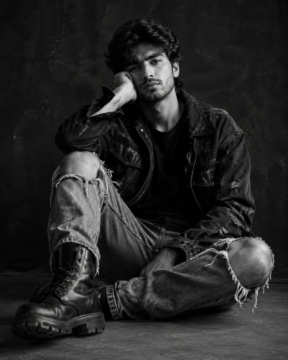 Monochrome Editorial Male Portrait