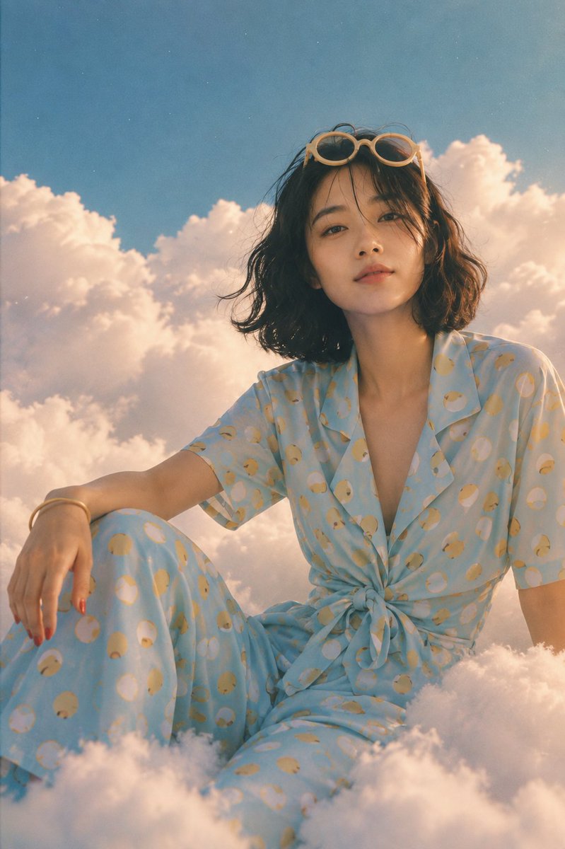 Retro Fashion Cloud Portrait